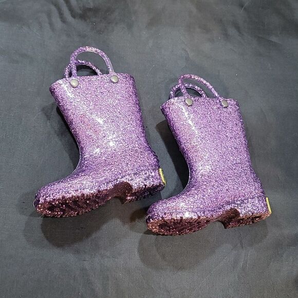 BRAND NEW CHIEF KIDS GIRL'S GLITTER PVC BOOT (Toddler/Little Kid) - Picture 12 of 16